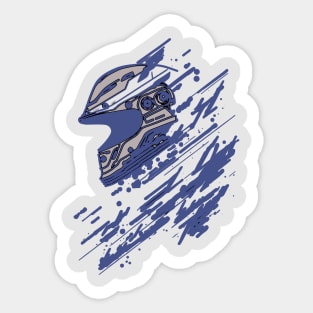 Anime racing helmet Sticker